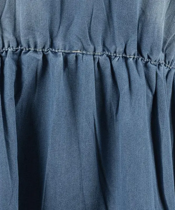 پيراهن ساحلي زنانه جين عروسكي آستين بلند اندام كد 1001 - تصویر 3