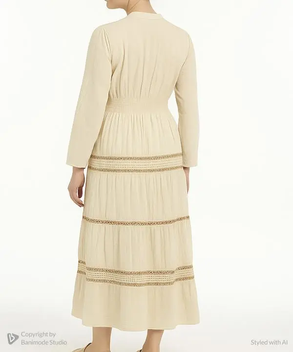 لباس ساحلي زنانه دكمه دار اندام كد 2891 - تصویر 2