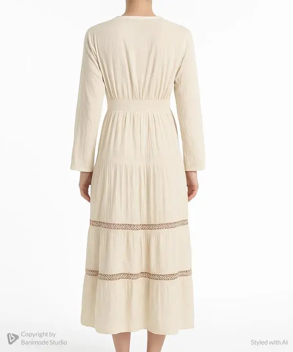 لباس ساحلي زنانه يقه گرد اندام كد 1505-2 - تصویر 2